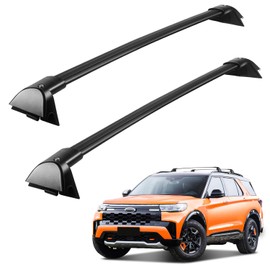 220LBS Roof Rack Cross Bars Compatible with Ford Explorer 2020-2025, Heavy-Duty Aluminum Crossbars Roof Rails Accessories Rooftop Cargo Basket Carrier Bag Luggage Canoe Kayak Bike