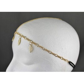 Gold Tone Hair Jewelry Accessory Head Dress Piece Multi Chain Dangle Accessory Fashion hair Accessories for Women
