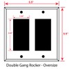 Art Plates - Double Gang Rocker OVERSIZE Switch Plate -