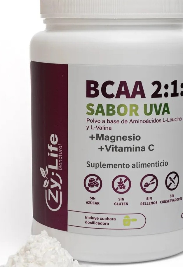 Bcaa 211 Sabor Uva  Cont. 500 Gr  Recuperación Muscular Uva