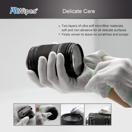 AAwipes Superfine Microfiber Wipes Knitted Cleanroom 9"x9" (100 Pcs/Bag, 200gsm, Polyester) Upgraded Lint Free Cloths for Fiber Optics, Laser Sealed Edge Class 100 Cloths (MF20009)