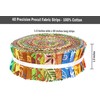 Soimoi 40Pcs Batik Print Precut Fabrics Strips Roll Up 1.5x42inches
