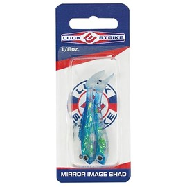 Luck E Strike Mirror Image Shad Paddle Tail Soft Plastic Swimbait, 2 Inch, 2 Pack, Blue
