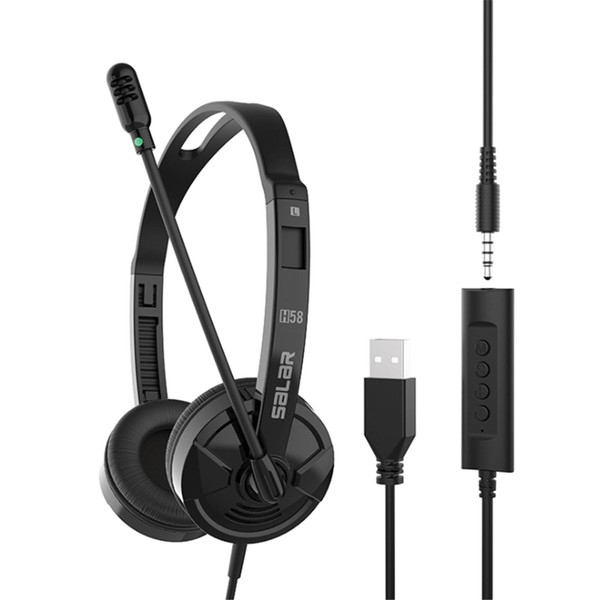 STFMHEZ 3.5mm USB Headset with Microphone Noise Cancelling & Audio