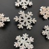 Hairpin 2pcs,Snowflake Hair Clips Mini Hair Xmas Glitter Barrette Snowflake