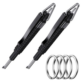 JEINAPA Black Strong Handcuff Key, Police Keys Clip for All Standard Series Hand Cuffs (2 Pack)