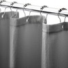 AmazerBath Grey Shower Curtain, Waffle Shower Curtain Gray, Premium Fabric