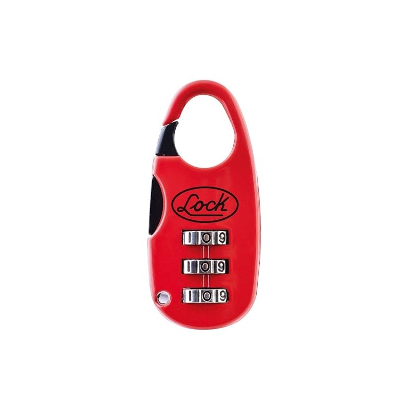 Lock L21M20PT Candado de combinación programable para maleta, rojo, 25