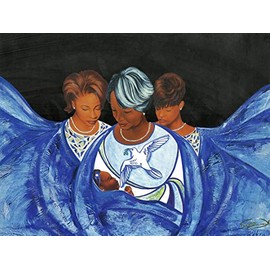 Divine Nine Depot True Legacy: Zeta Phi Beta by Gerald Ivey (8x10 inches, Unframed), black,blue,white,grey