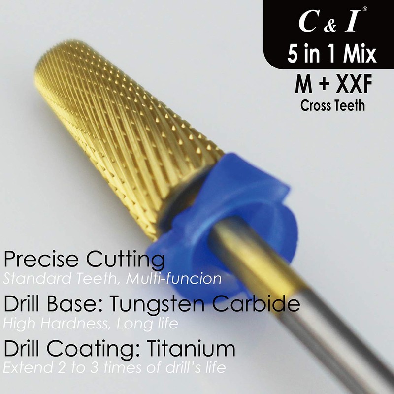 C & I 5 in 1 Nail Drill Bit, Mixed