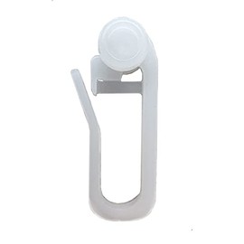 Curtain Rolls, 8 mm with Extra Long Folding Hooks for Plastic Rails with 4 mm Running Channel such as MHZ, Gardinia, SMplus, Pack of 100