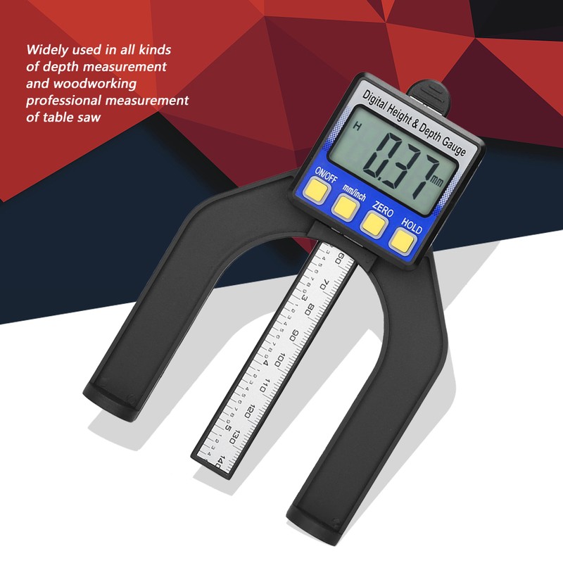 0-80mm Digital Precision Height Aperture Depth Gauge Ruler with Magnetic