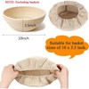 6 Packs Round Bread Proofing Basket Cloth Liner Rattan Baking