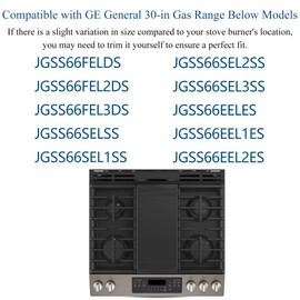 bezoku Stove Cover For GE General 30 Inch Gas Range Model JGSS66EELES JGSS66FELDS JGSS66SELSS, Upgraded 0.5MM Thickness Reusable Burner Guard For For GE Gas Stove Top Protector