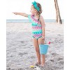 RuffleButts Girls UPF50+ Sun Protection One Shoulder Single Ruffle One