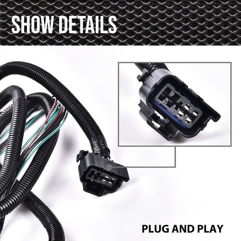 CNNELL Tail Light Wiring Harness Compatible with 2007-2014 Chevy Silverado