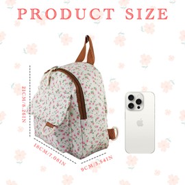 Energather Girls Backpack, Polyester Casual Daypack Backpacks Small Backpack for Women, Cute Backpacks Mini Backpack Purse (white)