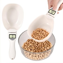 Digital Measuring Spoon Scale, Adjustable Electronic Kitchen Scoop, Max Weight 800g for Accurate Cooking and Baking (1 Pcs)