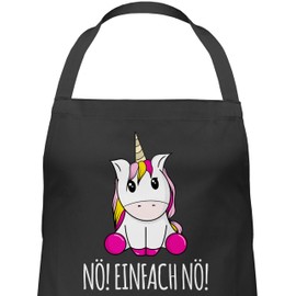 Shirtracer - Apron Gift - Unicorns - Adult - Nö Einfach Nö Unicorn, 1 black