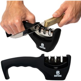 4-in-1 Knife Sharpening Tools, 3-Stage Sharpener, Repairs, Restores, Polishes Blades, Cut-Resistant