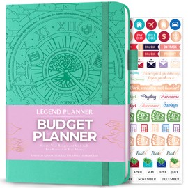 Legend Budget Planner – Financial Organizer Book. Money Account & Expense Tracker Notebook Journal for Household Monthly Budgeting (Mint Green)