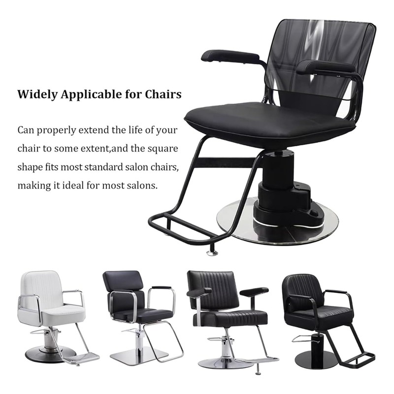 Exqufood 4 Pack Salon Chair Cover Protectors,Clear Square Hairdressing Chair