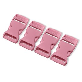 Sheriffdrink 5/8 Inch Paracord Bracelet Buckles 4 Pack, Light Pink - Quick Side Release Plastic Clasps for DIY Strap Craft Accessory, Small Pet Collars & Survival Gear
