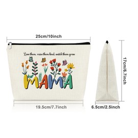 Sazuwu Mom Gift Makeup bag Gifts for Moms from Daughters Unique Thanksgiving Mothers Day Christmas Birthday Gifts for Moms Mama Mommy Women Grandma Wife Her Best Mom Ever Gift Cosmetic Bag New Mother