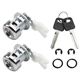 KPALAG 1 Pair of Door Lock Cylinder with Keys Set Compatible with Ford F150 F250 F350 F450 F550 Super Duty Excursion Explorer Freestar Lincoln Blackwood Mercury Monterey Replace#:7C3Z-1521990-A