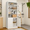 YILFANA Kitchen Pantry Cabinet, 55" Tall Metal Storage Cabinet with