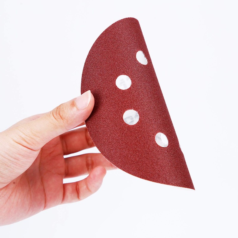 Pack of 100 125 mm Velcro Sandpaper Sanding Discs for