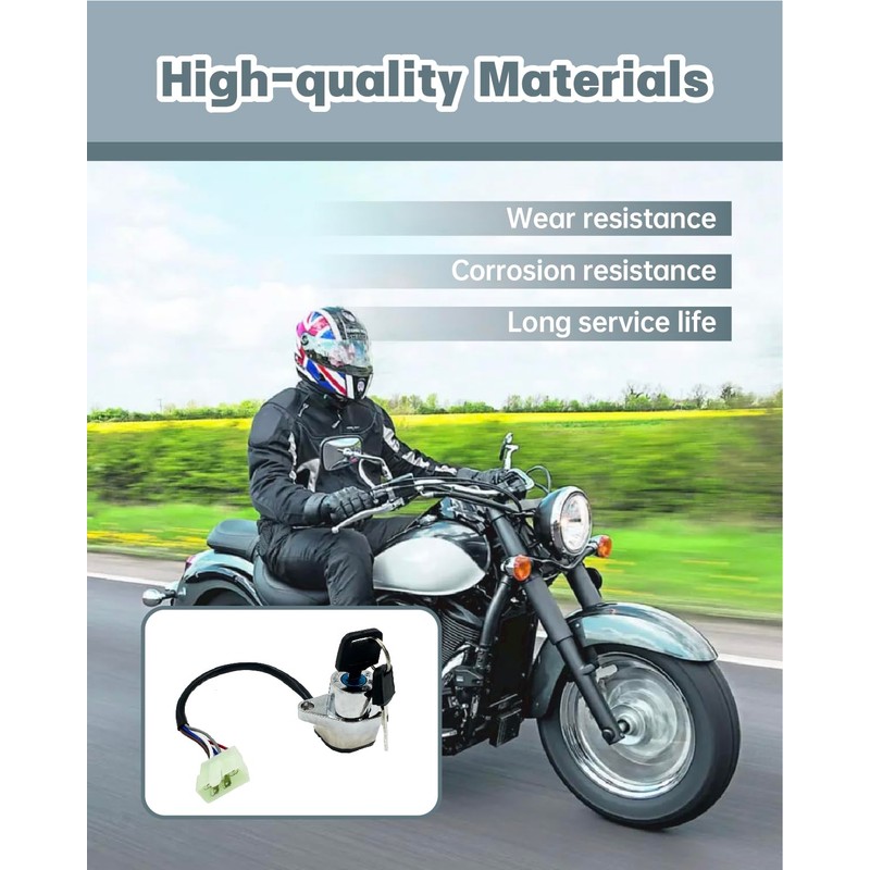 OWNDR Ignition Switch with Keys Fit for Kawasaki EN400 EN500