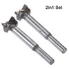 Boxonly 2Pcs Woodworking Hole Opener Drill Bit 20mm+21mm Forstner Drill