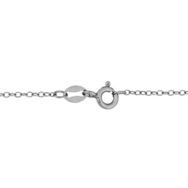 Kooljewelry - Collar con colgante de cruz de diamantes de plata de ley (45,7 cm), Plata esterlina, Diamante