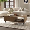 2-Tiers Coffee Table, 41.34''L Farmhouse Coffee Tables With Storage and