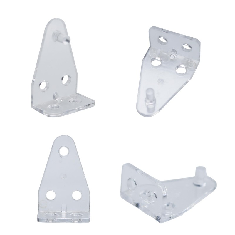 Runseaway 16PCS 2 Inch Blind Hold Down Brackets, Clear Plastic
