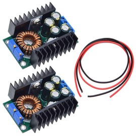 Youmile 2 pieces XL4016 step-down step-down converter adjustable 5-40V to 1.2-35V power supply module for Arduino with 24AWG cable