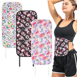 KANAV 3 Pack Castor Oil Packs for Liver Detox - Reusable Organic Cotton Flannel Castor Oil Pack Wrap for Constipation Insomnia and Inflammation (Oil Not Included)