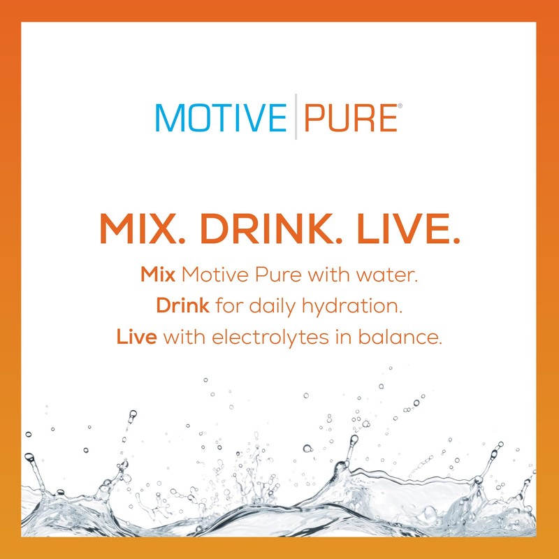 MOTIVE PURE Electrolyte Hydration, Orange, 32 oz Pump Bottle