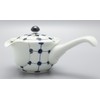 Hasamiyaki 04-069 Fukuho Kiln Point Lattice Teapot (With Ami)