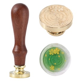 Ychostamp Cherry Blossom Wax Seal Stamp Sakura & Water Wave Wax Stamp Japanese Floral Spring Bloom Seal for Scrapbooking Journaling Elegant Stationery Decoration