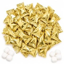 Gift Boutique Gold Buttermints, Metallic Gold Wrapper Party Favors, 100 Count Individually Wrapped Cream Mints, 13 oz for Weddings and Baby Showers