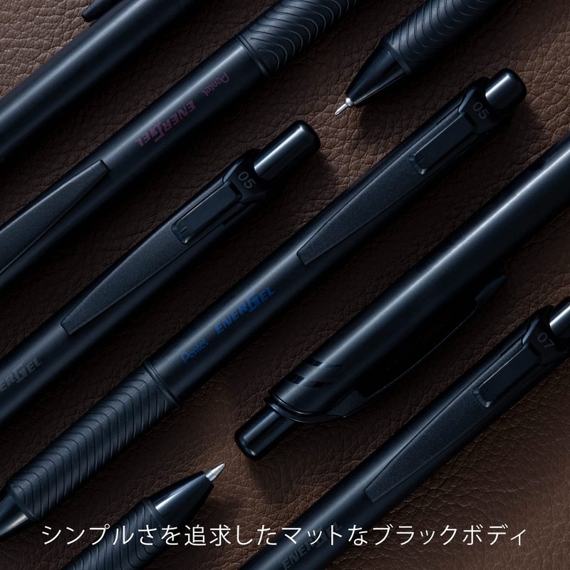 Pentel Gel Ink Ballpoint Pen, EnerGel Retractable Exclusive, Black Colors,