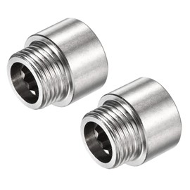 TOP-VIGOR 2Pcs Shower Head Extension Arm, 10mm Shower Arm Extender, G1/2 Stainless Steel Handheld Shower Pipe Head Extension Round Pipe for Bathroom Accessory