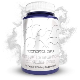 Nootropics Depot White Jelly Mushroom Capsules | 500mg | 60 Count | Tremella fuciformis