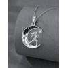 Flpruy Running Necklace for Women Sterling Silver Track Field Pendant