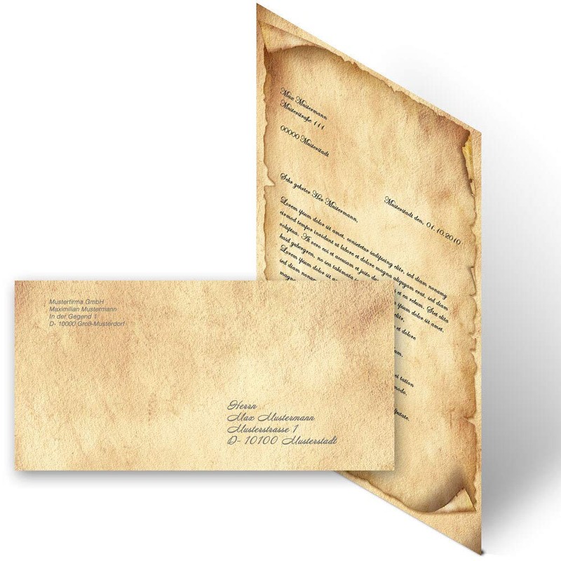 Letter Paper Set 20 Pieces Antique & History, Antique 10
