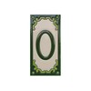 Hand-Painted Jacho Green Number Tiles Option of Metal Filigree Frames