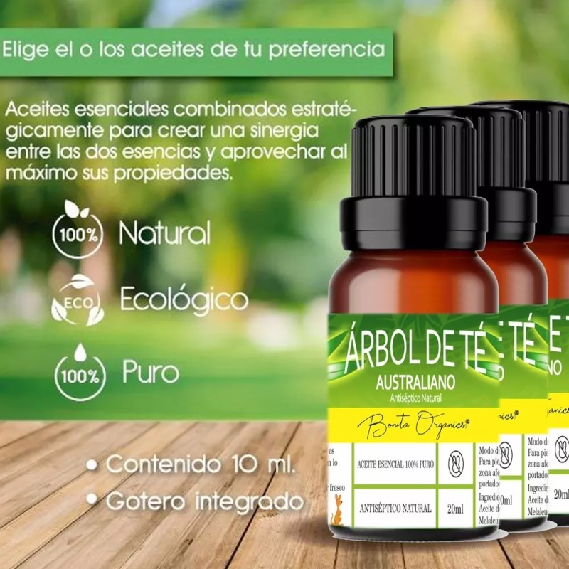 BONITA ORGANICS Árbol De Té Aceite Esencial Puro Natural Garantizado