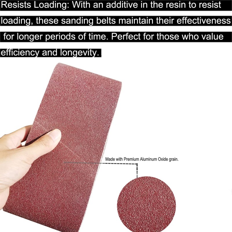 Tonmp 15 PCS 4" x 21" Premium Sanding Belts -